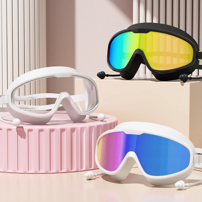 Swim Goggles Anti Fog Uv - Swimming goggles Large frame swimming goggles