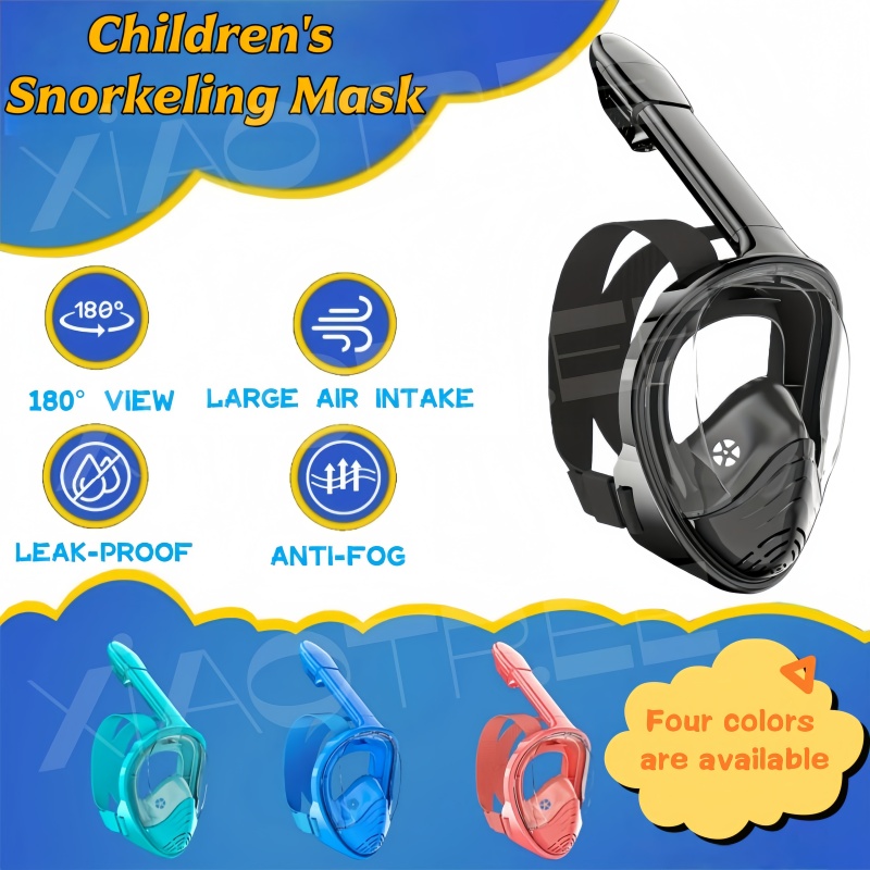 Snorkel Mask Full Face - Kids Full Face Snorkel Mask for