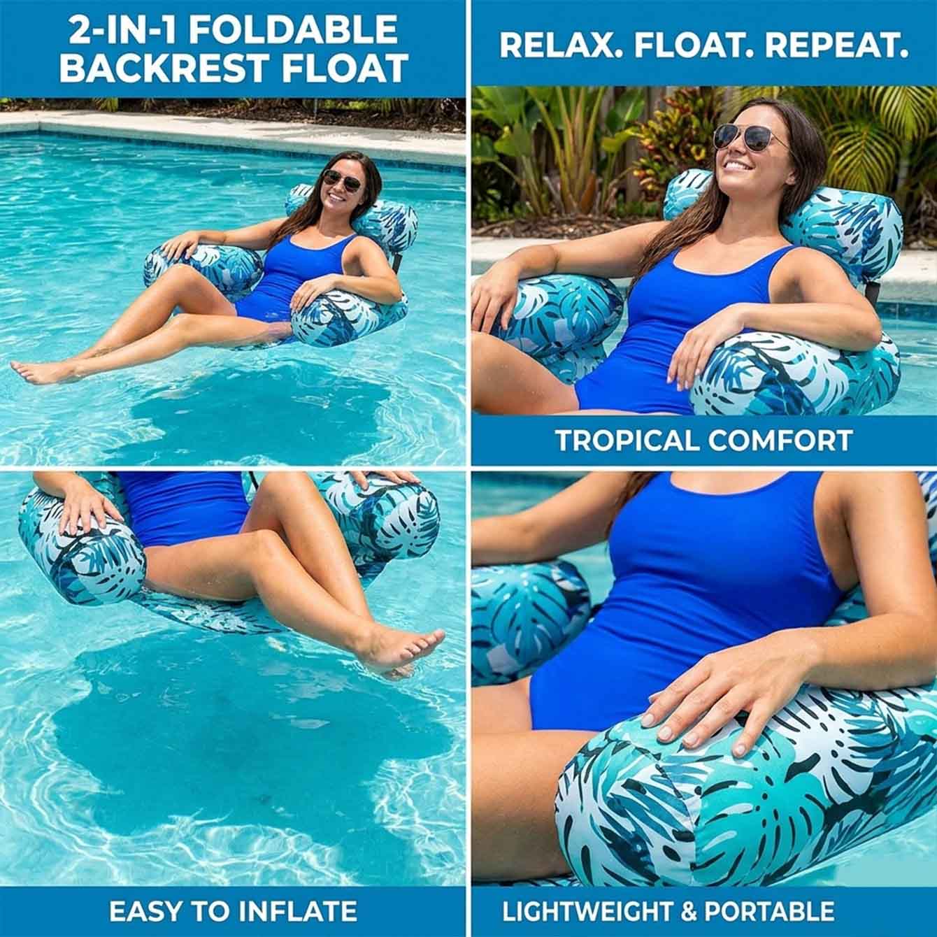 1PC Pool Floats Inflatable Flo - огляд і ціна Pool Lounger Inflatable