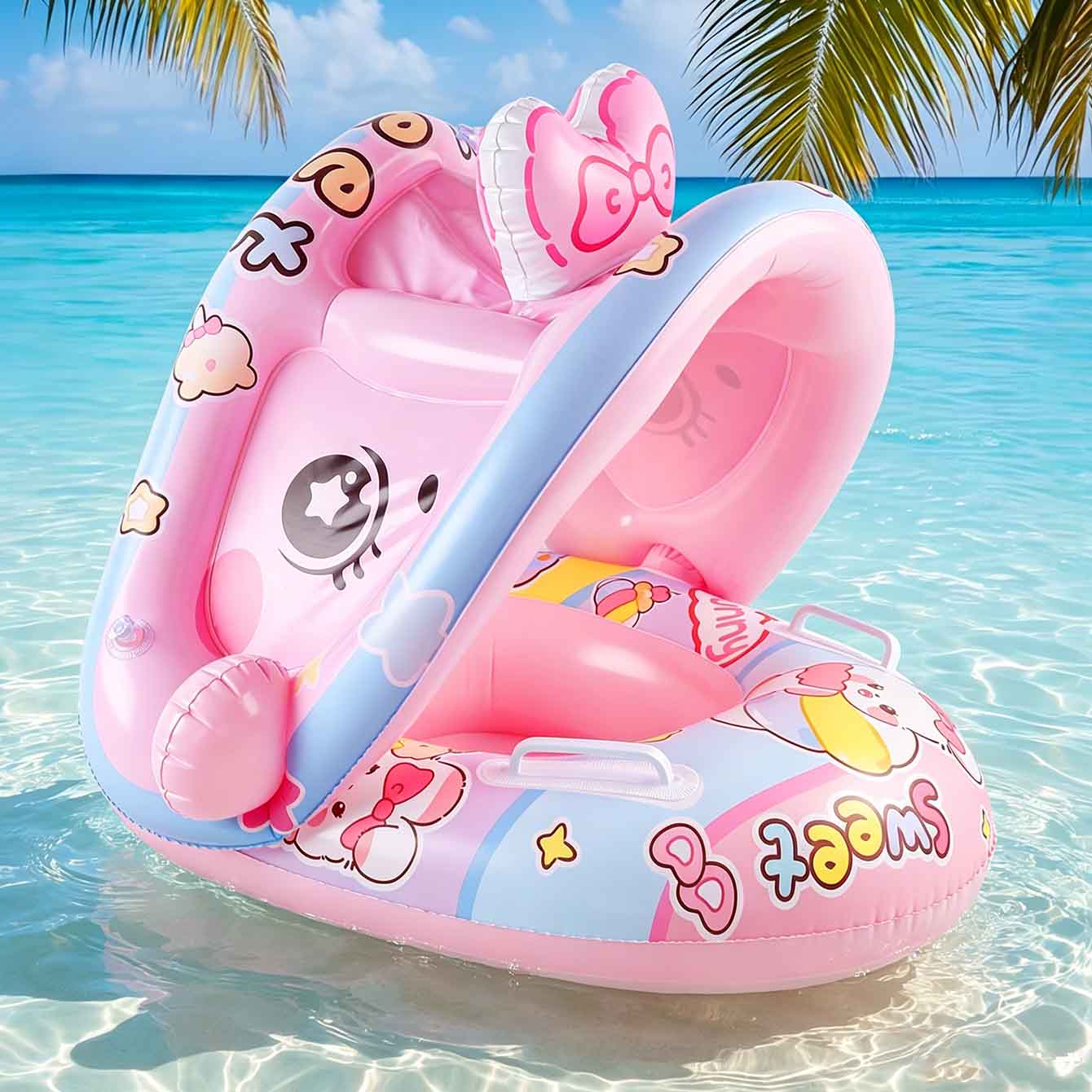 1PC Inflatable Pool Float Seat - огляд і ціна Pool Float Ring Inflatable