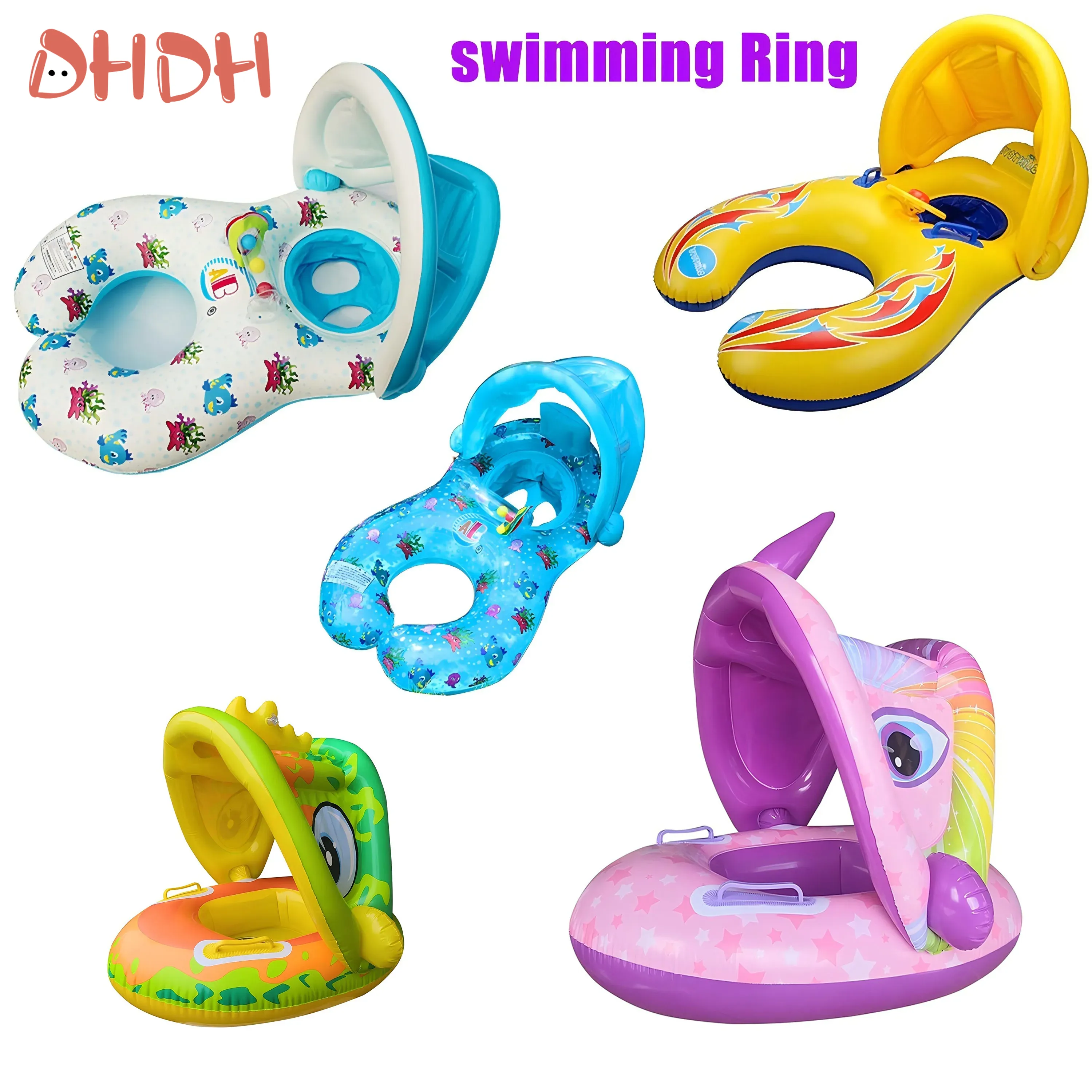 Baby Swimming Float with Sunsh - огляд і ціна Pool Float Ring Inflatable
