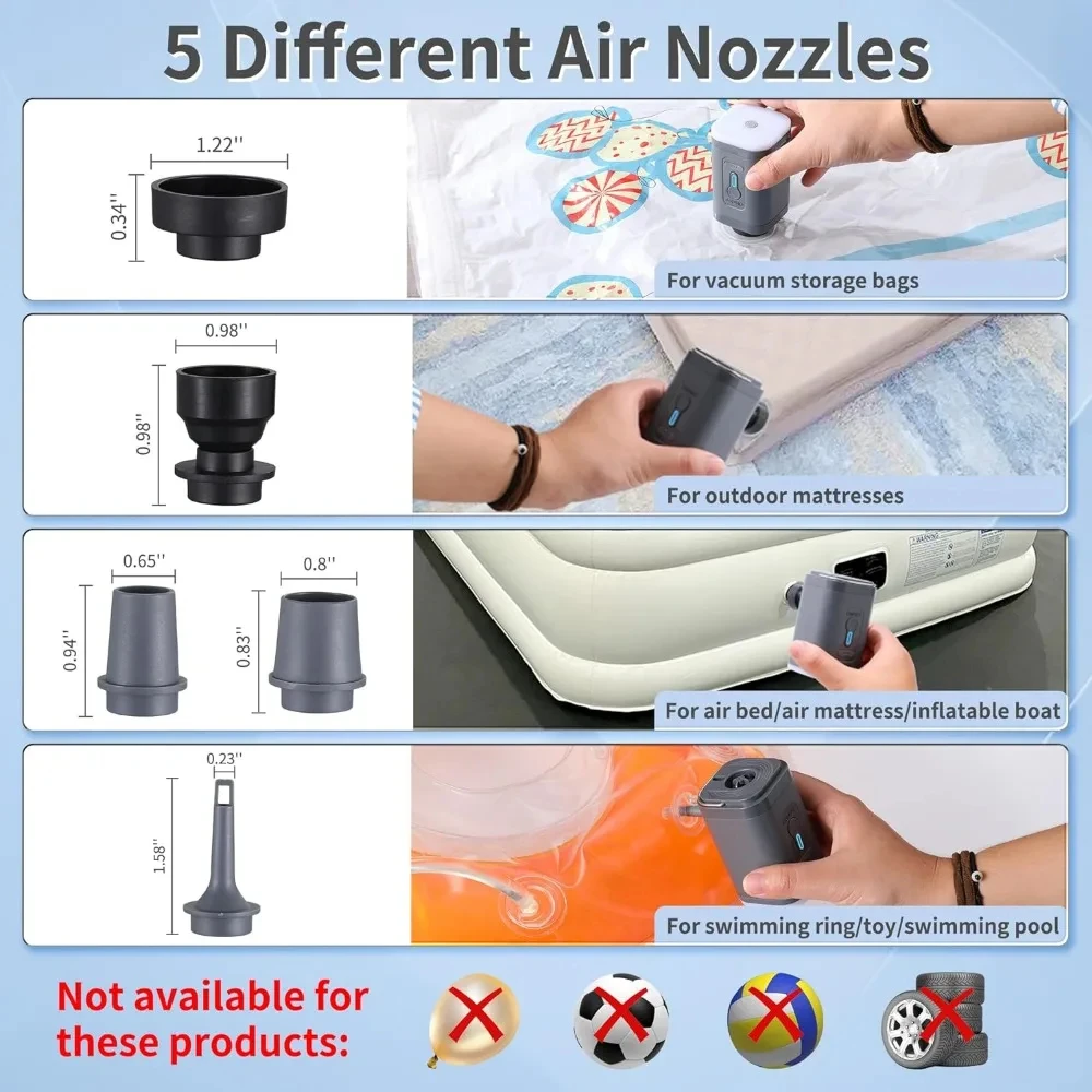 Mini Portable Air Pump with 13 - огляд і ціна Pool Lounger Inflatable