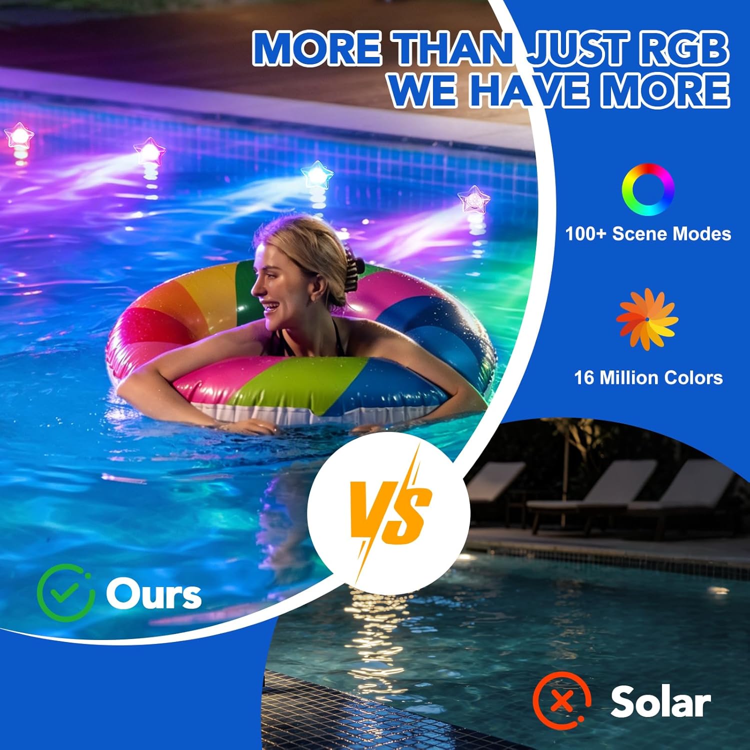 Solar Pool Lights All Season M - огляд і ціна Pool Light Solar Rechargeable