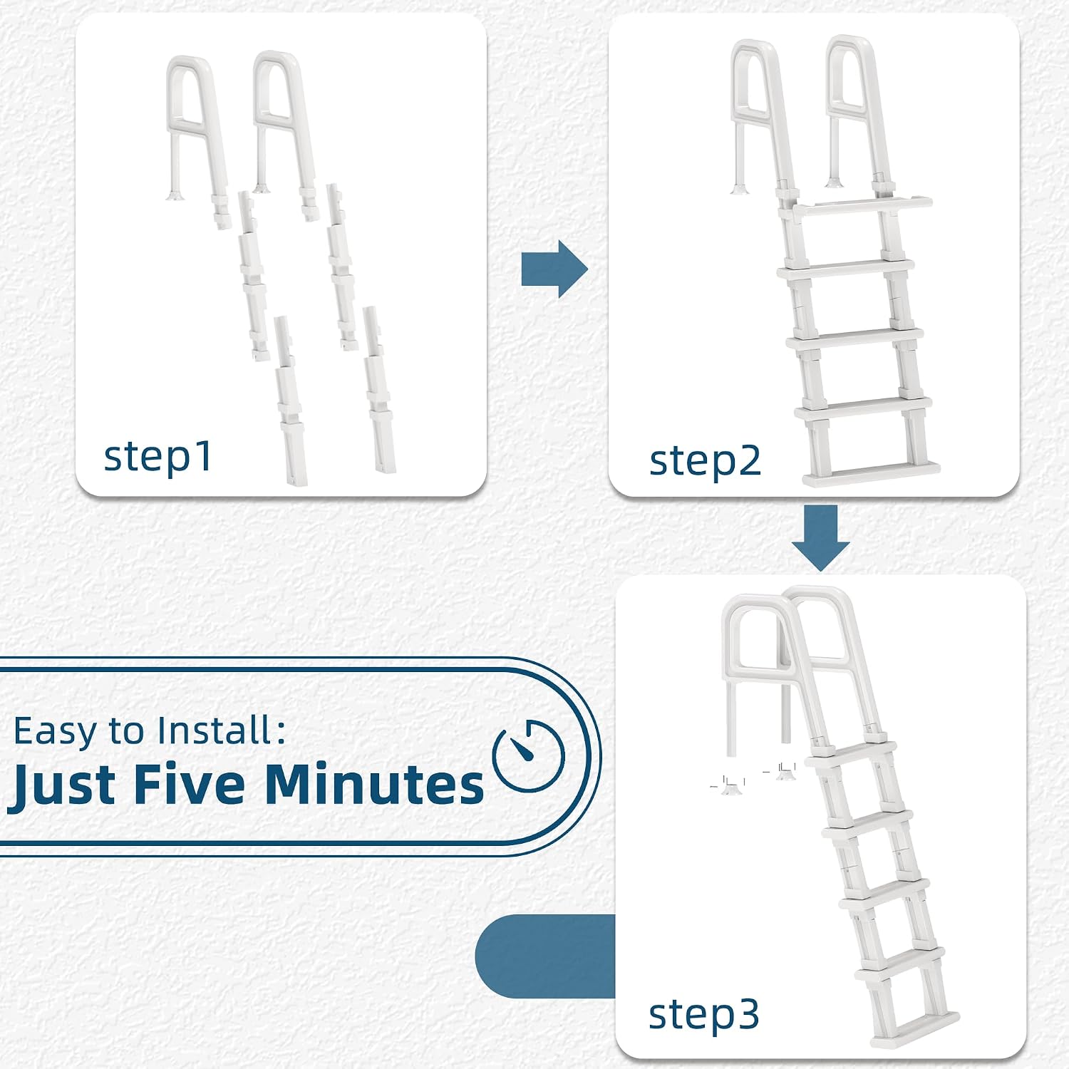 Pool Ladder, 5-Step Pool Stair - огляд і ціна Pool Ladder Above Ground