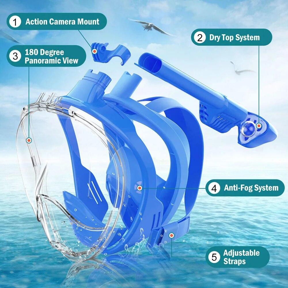 Underwater Snorkeling Full Fac - огляд і ціна Snorkel Mask Full Face