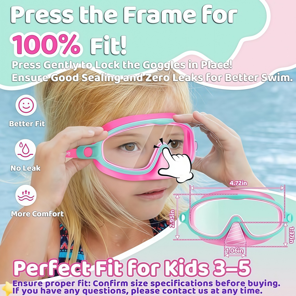Kids Swim Goggles with Nose Co - огляд і ціна Swim Goggles Anti Fog Uv