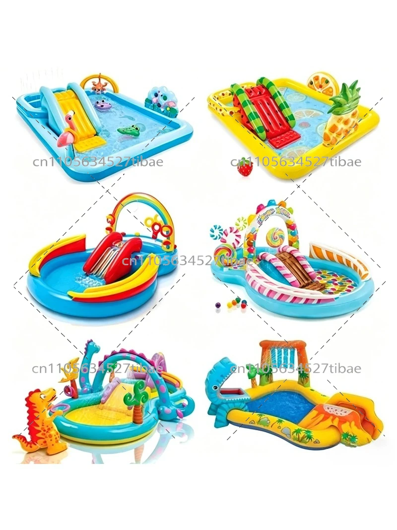 Inflatable Rainbow Kids Pool w - огляд і ціна Water Slide Inflatable