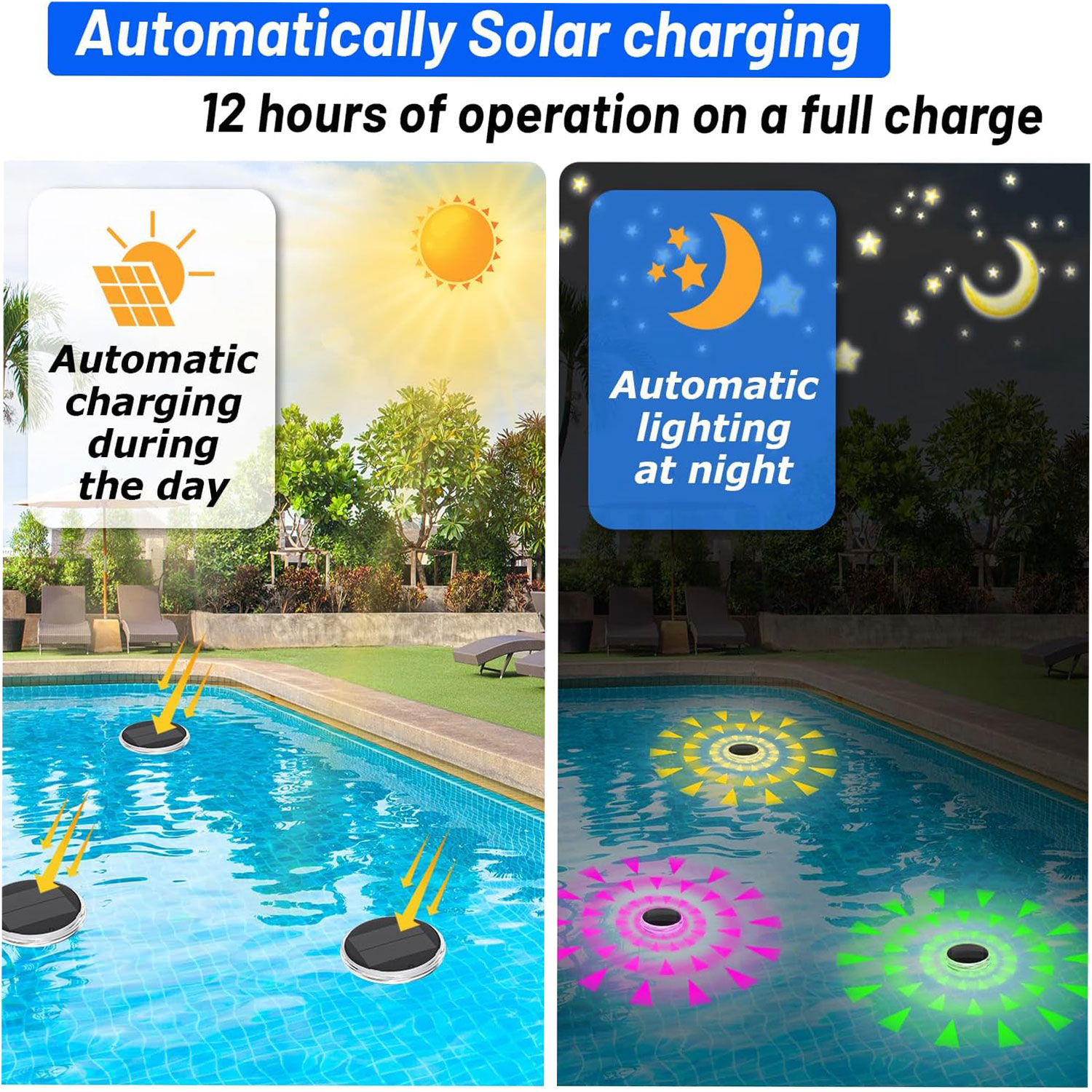 Pool Lights,Solar Rechargeable - огляд і ціна Pool Light Solar Rechargeable