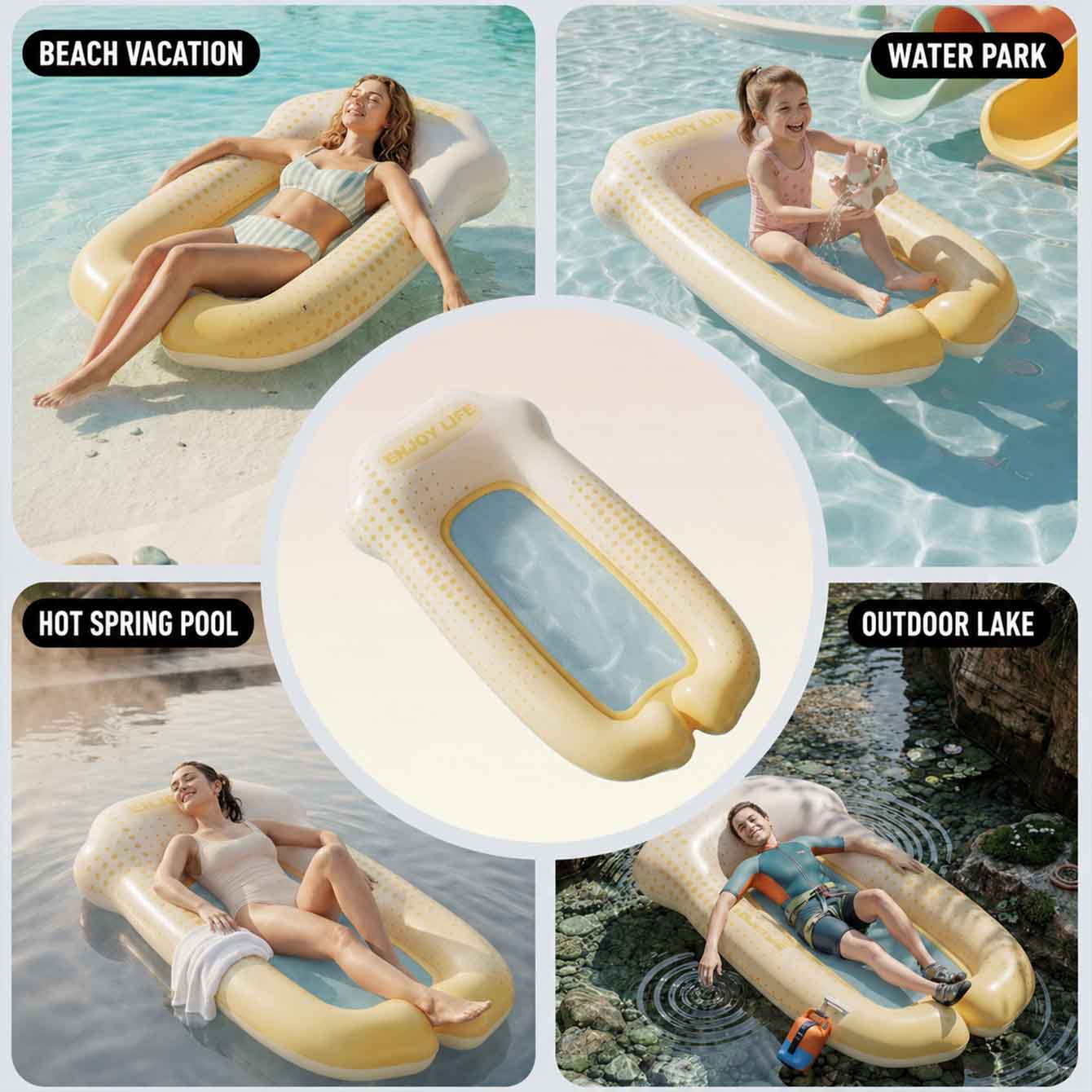 Inflatable Water Hammock Pool  - огляд і ціна Pool Lounger Inflatable