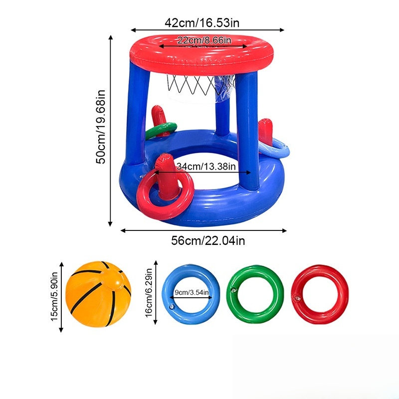 Inflatable Basketball Hoop & C - огляд і ціна Pool Float Ring Inflatable