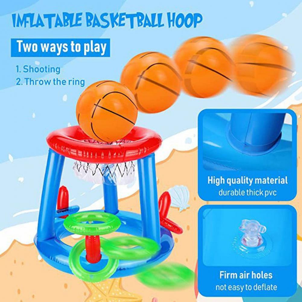 Inflatable Basketball Hoop & C - огляд і ціна Pool Float Ring Inflatable