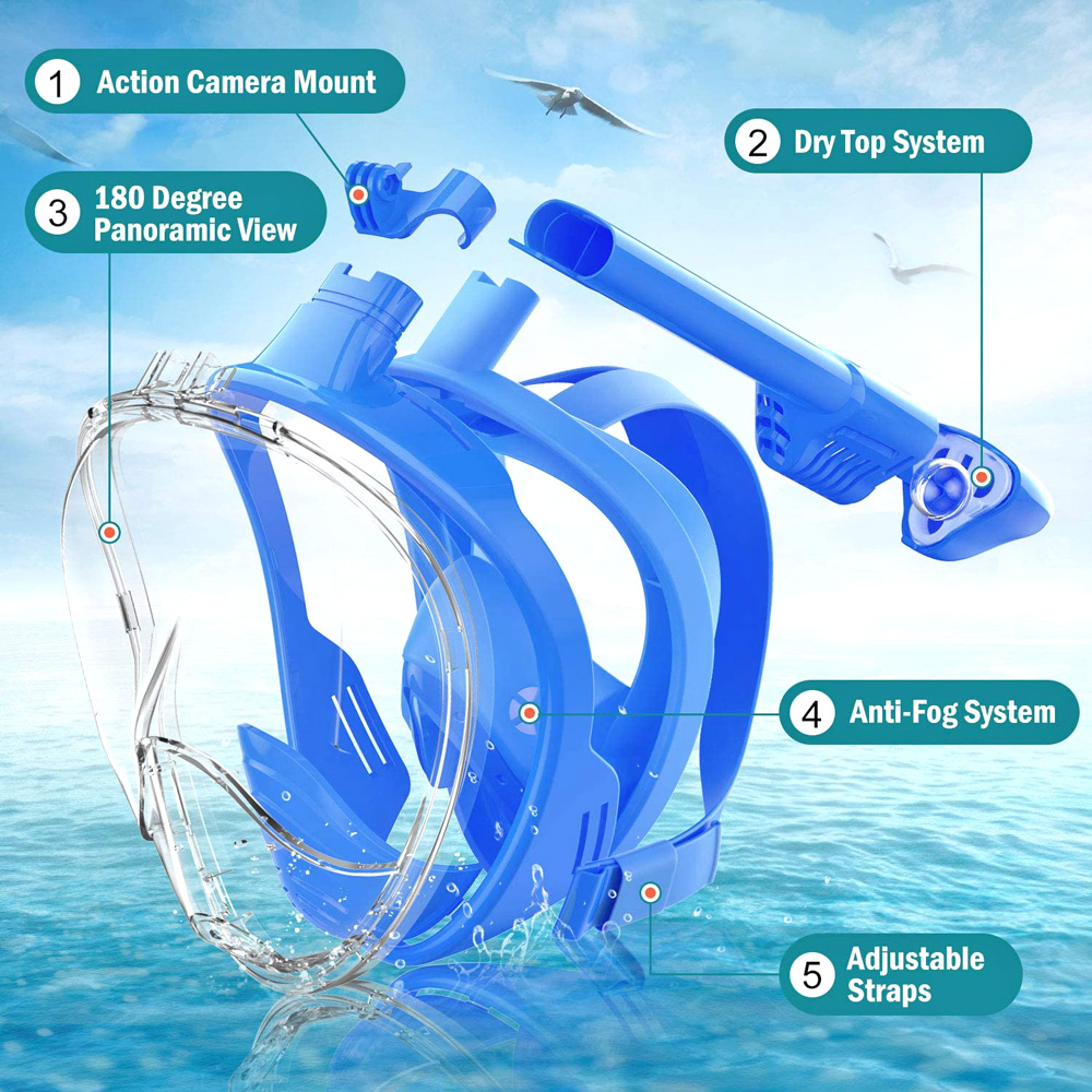 Kids Full Face Snorkel Mask Di - огляд і ціна Snorkel Mask Full Face