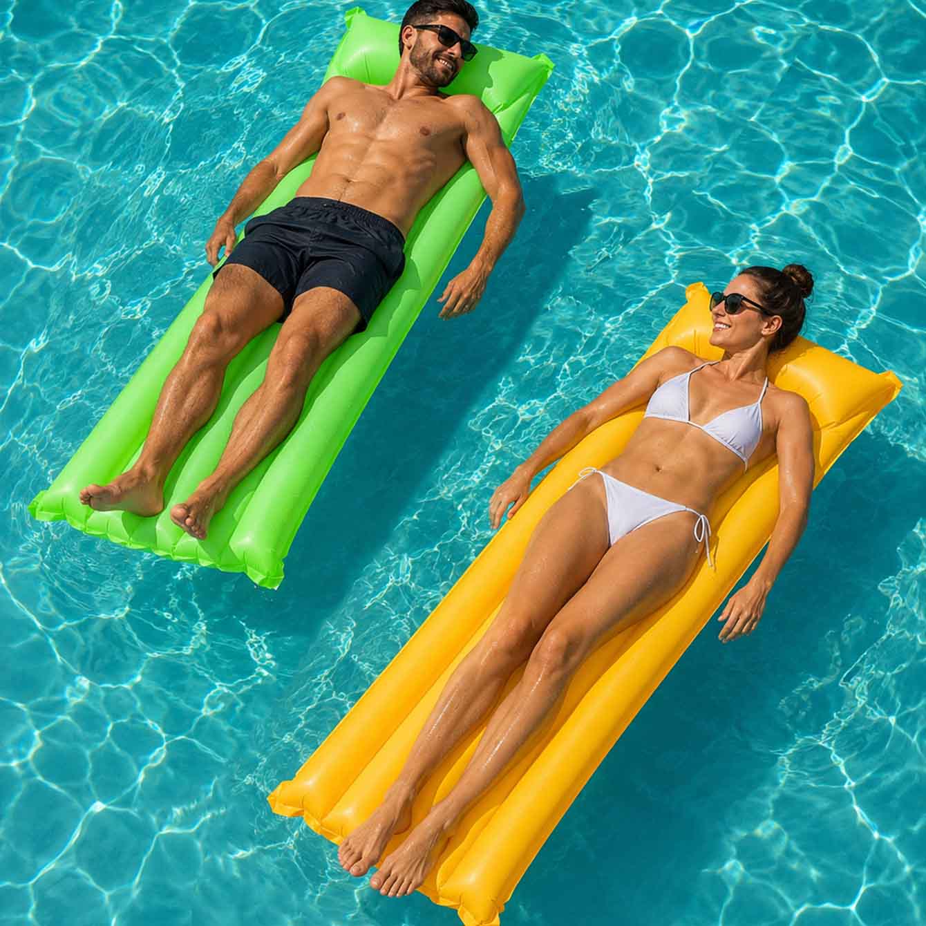 1PC Pool Float Bed Inflatable  - огляд і ціна Pool Float Ring Inflatable