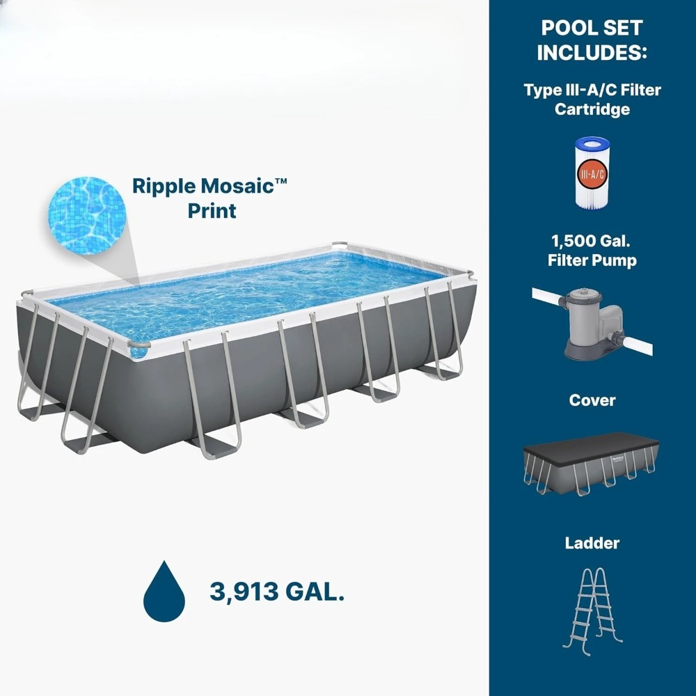 Rectangular Metal Frame Above  - огляд і ціна Pool Ladder Above Ground